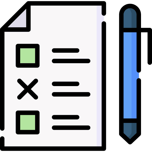List files and folders pen check icon List files and folders pen check icon
