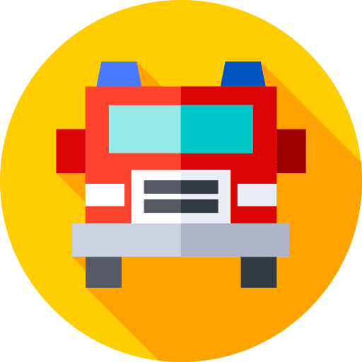 Fire truck transport fire vehicle icon