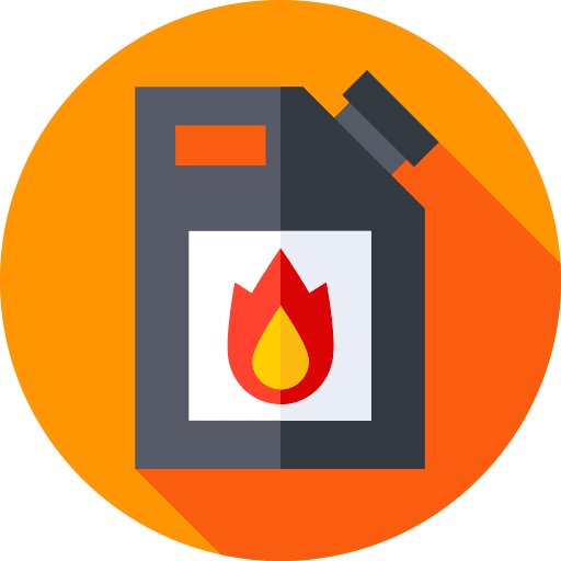 Flammable gas oil tank flame icon