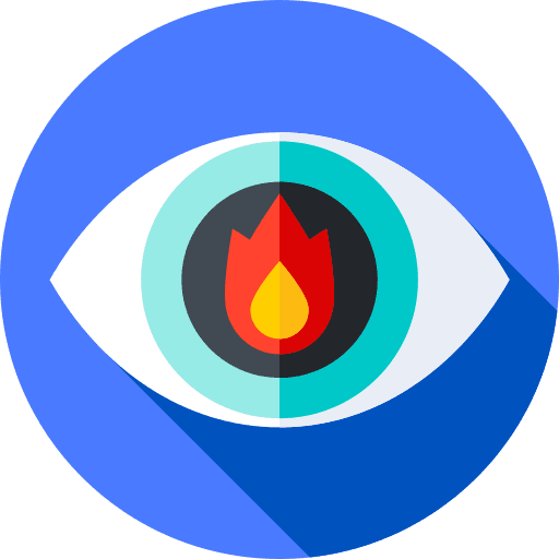 Eye fire miscellaneous security icon
