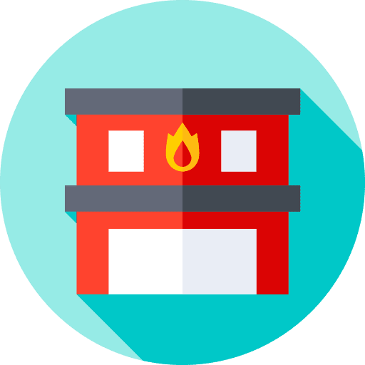 Fire station fire control building emergency icon