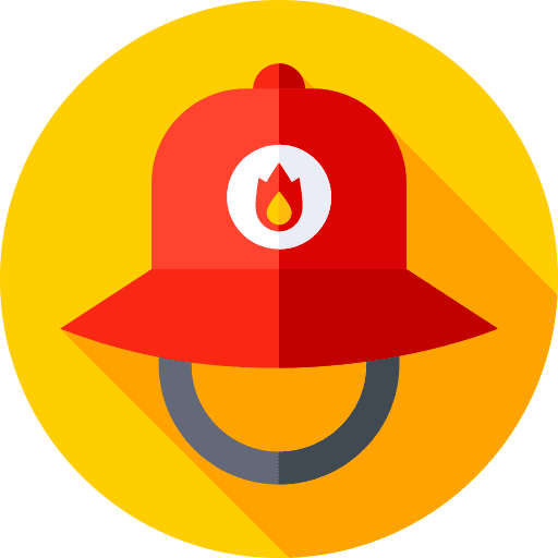 Firefighter helmet security fashion safety icon