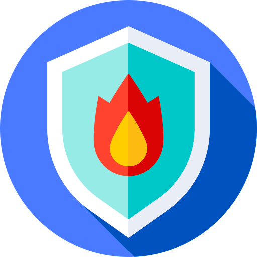 Shield fire prevention shield firewall icon