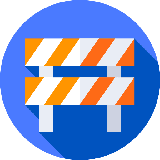 Traffic barrier no entry signaling transportation icon