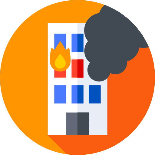 Building miscellaneous accident fire icon