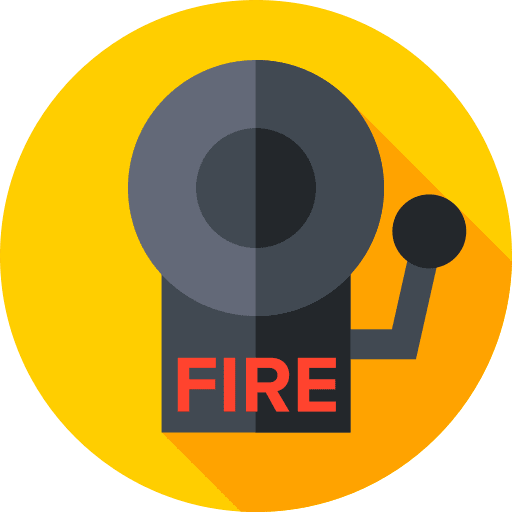 Fire alarm alert education fire alarm icon
