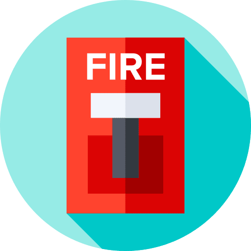 Fire button caution press fire button icon