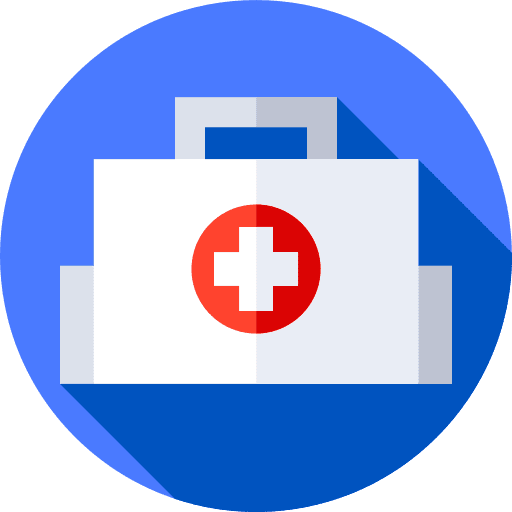 First aid kit medical kit emergency health icon