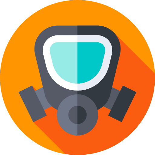 Gas mask mask firefighter security icon
