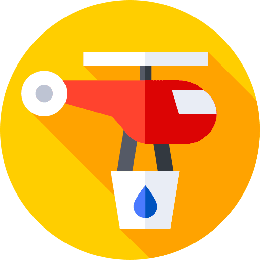 Helicopter security firefighter water icon