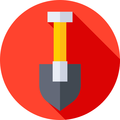Shovel security construction and tools shovel icon