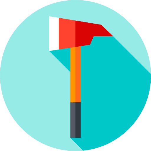 Axe hatchet firefighting chopping icon
