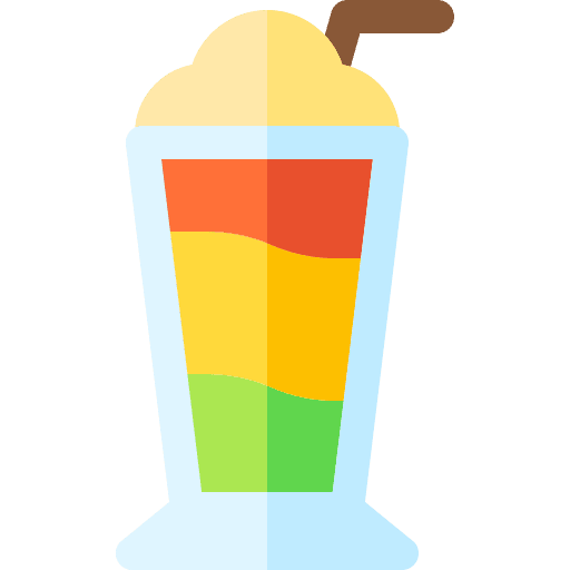 Drink food and restaurant rainbow glass icon