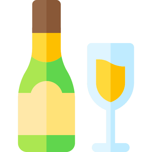 Champagne beverage glass food and restaurant icon Champagne beverage glass food and restaurant icon