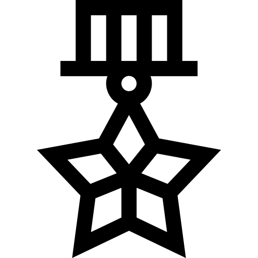 Medal award certificate certification icon