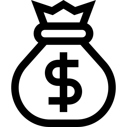 Money bag banking businesses bank icon