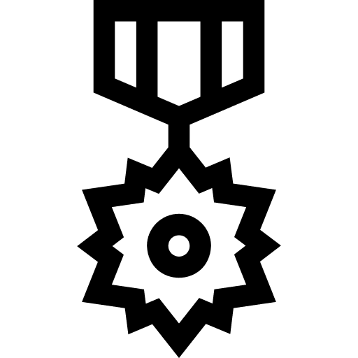 Medal award sports and competition certificate icon