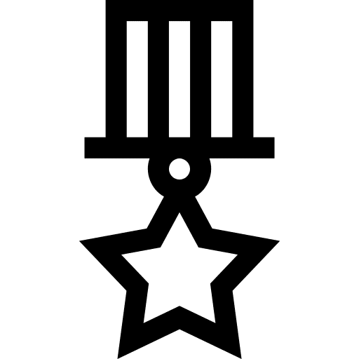 Medal award sports and competition certification icon