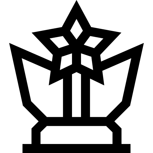 Trophy cup sports and competition trophy icon