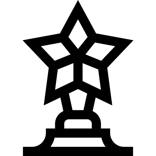 Trophy award cup sports and competition icon
