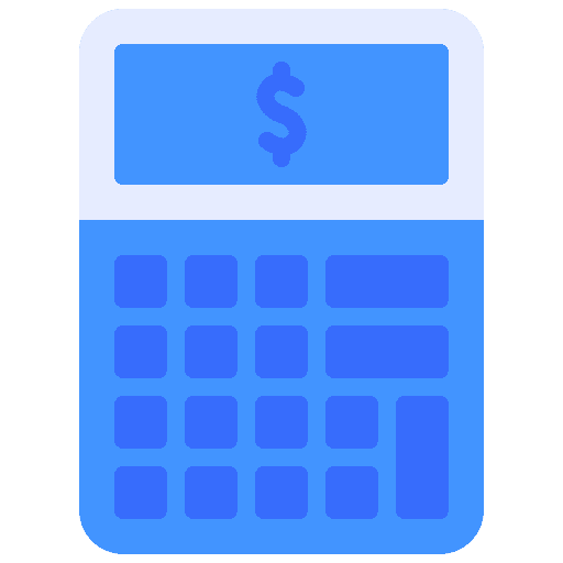 Calculator budget dollar business and finance icon Calculator budget dollar business and finance icon