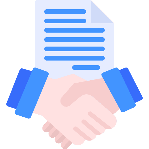 Contract business handshake business and finance icon