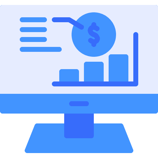 Monitor monitor business and finance computer icon Monitor monitor business and finance computer icon