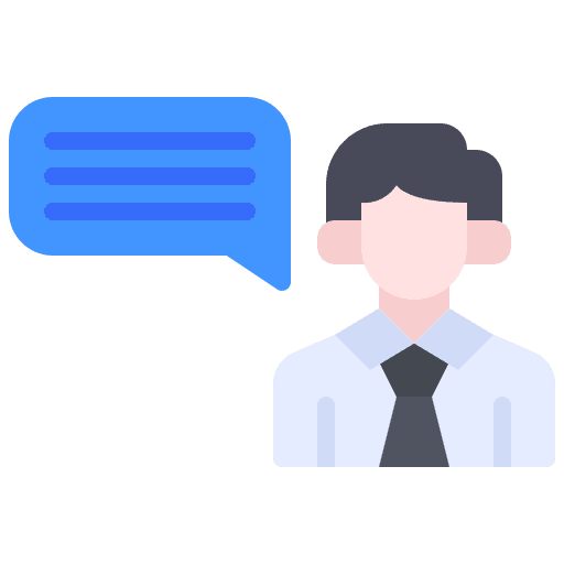 Conversation businessman communications pitch icon Conversation businessman communications pitch icon
