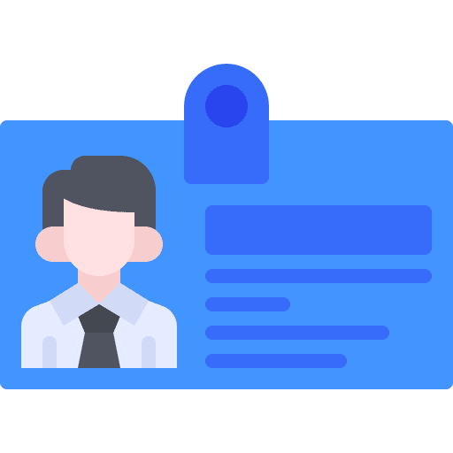 Id card business and finance business identification icon Id card business and finance business identification icon