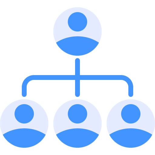 Structure team hierarchy networking icon Structure team hierarchy networking icon