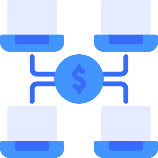 Currency money network laptop icon Currency money network laptop icon