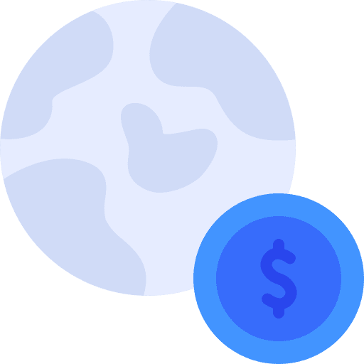 Dollar globe money dollar icon Dollar globe money dollar icon