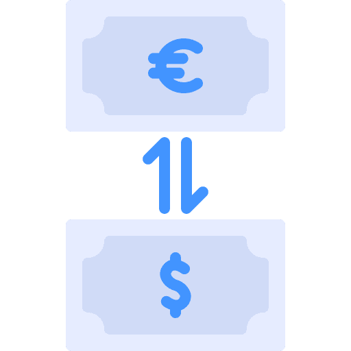 Exchange euro money currency icon Exchange euro money currency icon