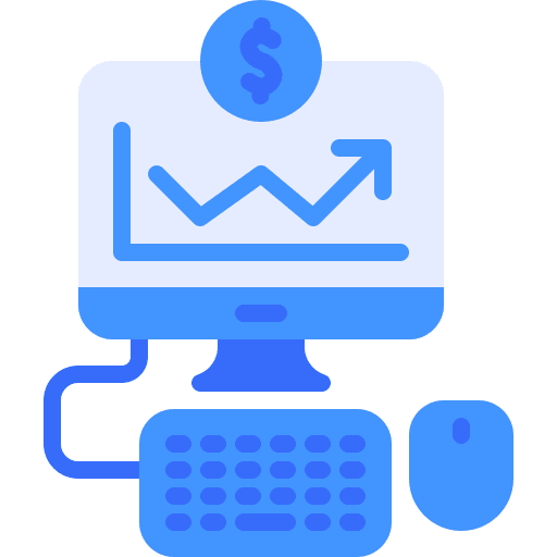 Monitor stock monitor trade icon