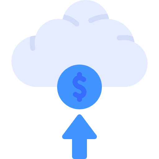 Cloud deposit business and finance cloud icon Cloud deposit business and finance cloud icon