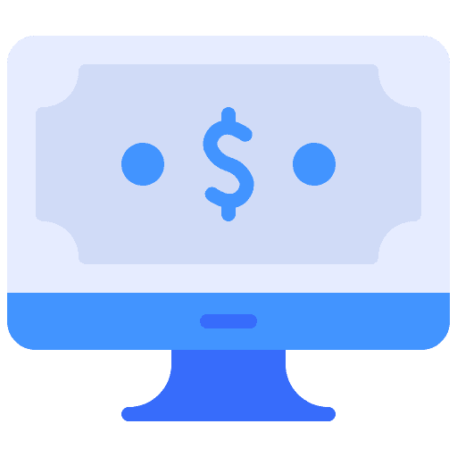 Computer monitor business business and finance icon Computer monitor business business and finance icon