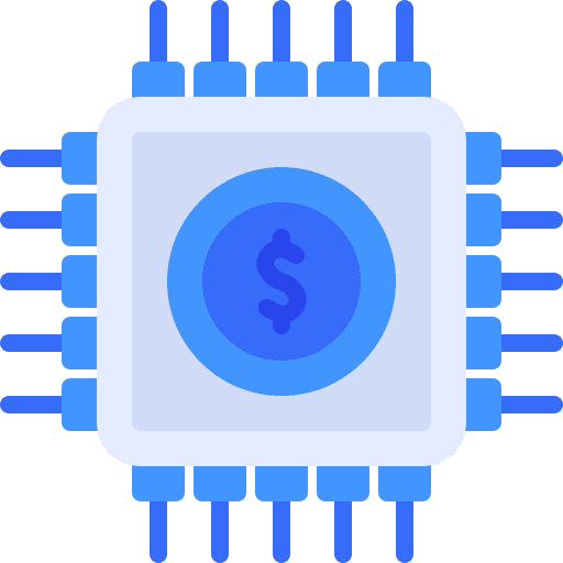 Cpu finance electronics business and finance icon Cpu finance electronics business and finance icon