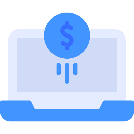Laptop business and finance laptop payment icon Laptop business and finance laptop payment icon