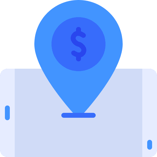 Location money maps and location mobile icon Location money maps and location mobile icon