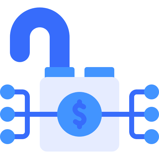 Padlock protection currency finance icon Padlock protection currency finance icon