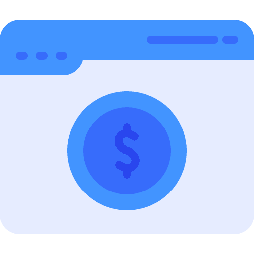 Web money business and finance website icon Web money business and finance website icon
