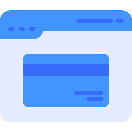 Website payment web card icon Website payment web card icon