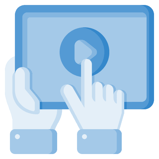 Video player video player tablet click icon