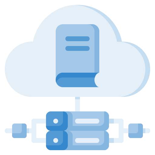 Cloud storage ebook cloud storage digital library icon Cloud storage ebook cloud storage digital library icon