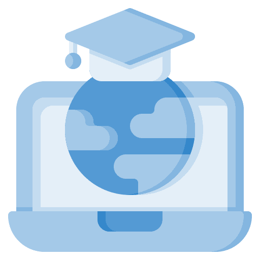 Global learning online learning online education laptop icon Global learning online learning online education laptop icon
