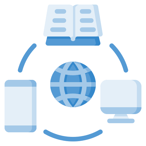 Network smartphone book elearning icon Network smartphone book elearning icon