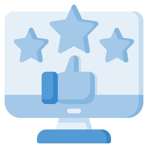 Rating positive monitor star icon Rating positive monitor star icon