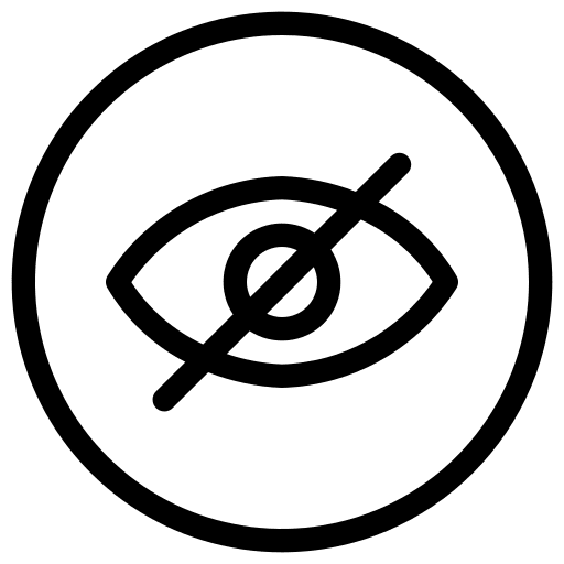 Eye user interface eye invisibility icon