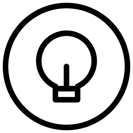Lamp ui button light bulb icon