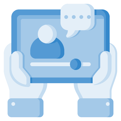 Video tutorial hands electronics education icon Video tutorial hands electronics education icon